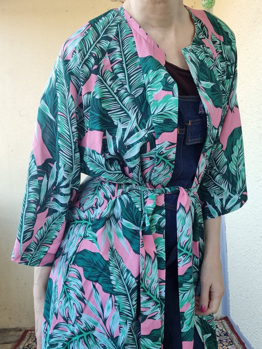 Kimono rosa/grön - Rino Design AB