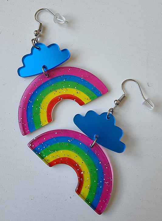 Earrings Rainbow cloud