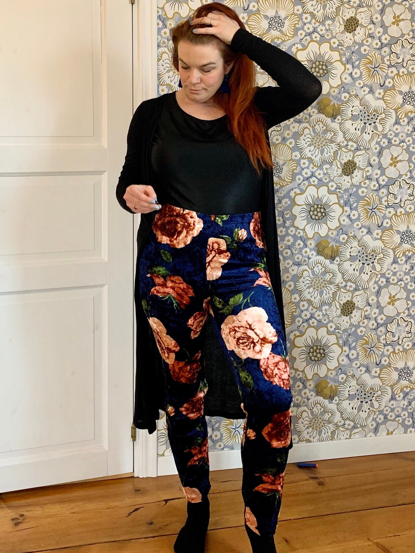 Leggings velour ros