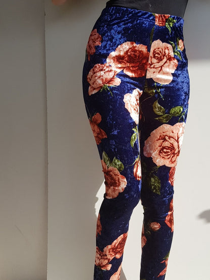 Leggings velour ros