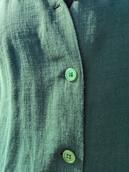 Large shirt Linen green