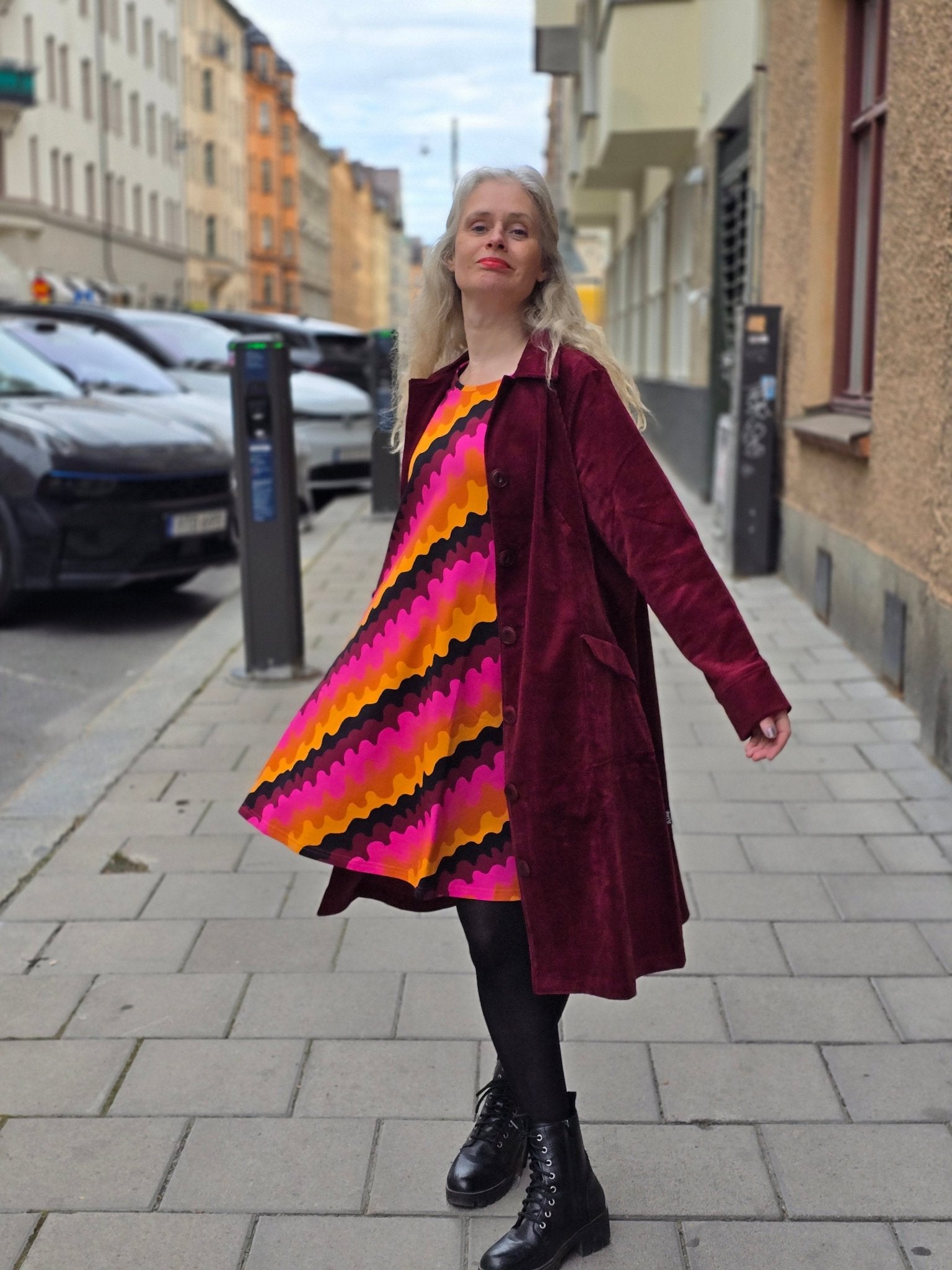 Klänning A - linje Krusning | Rino Klänning i S från Rino Design Sthlm