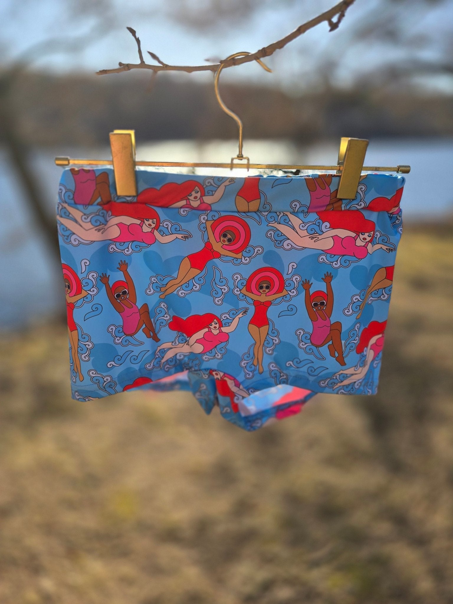 Badbyxor Kvinnor som vågar Blå | Rino Badkläder i S från Rino Design Sthlm