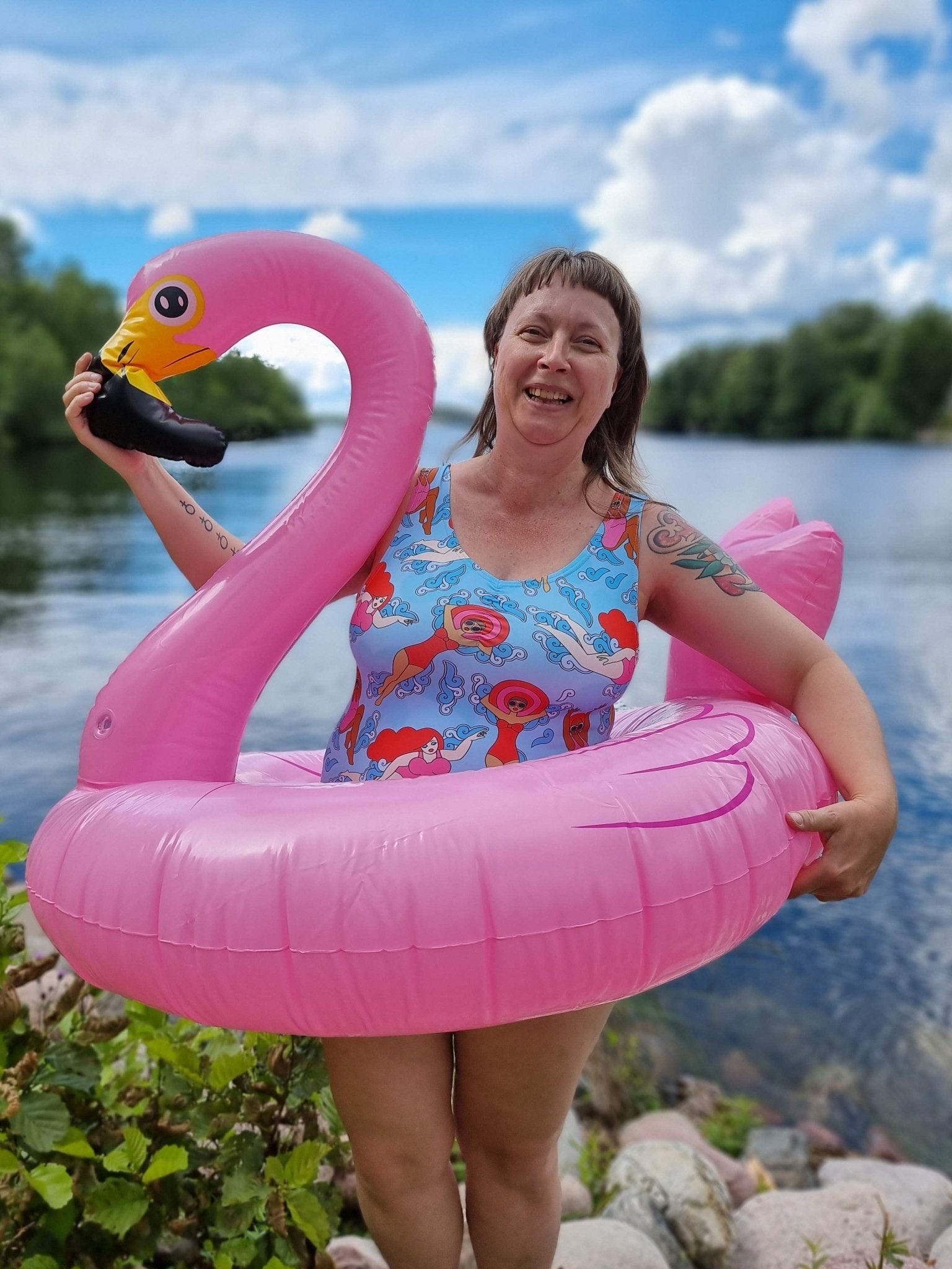 Blå Baddräkt Kvinnor som vågar | Rino Baddräkt i S från Rino Design Sthlm