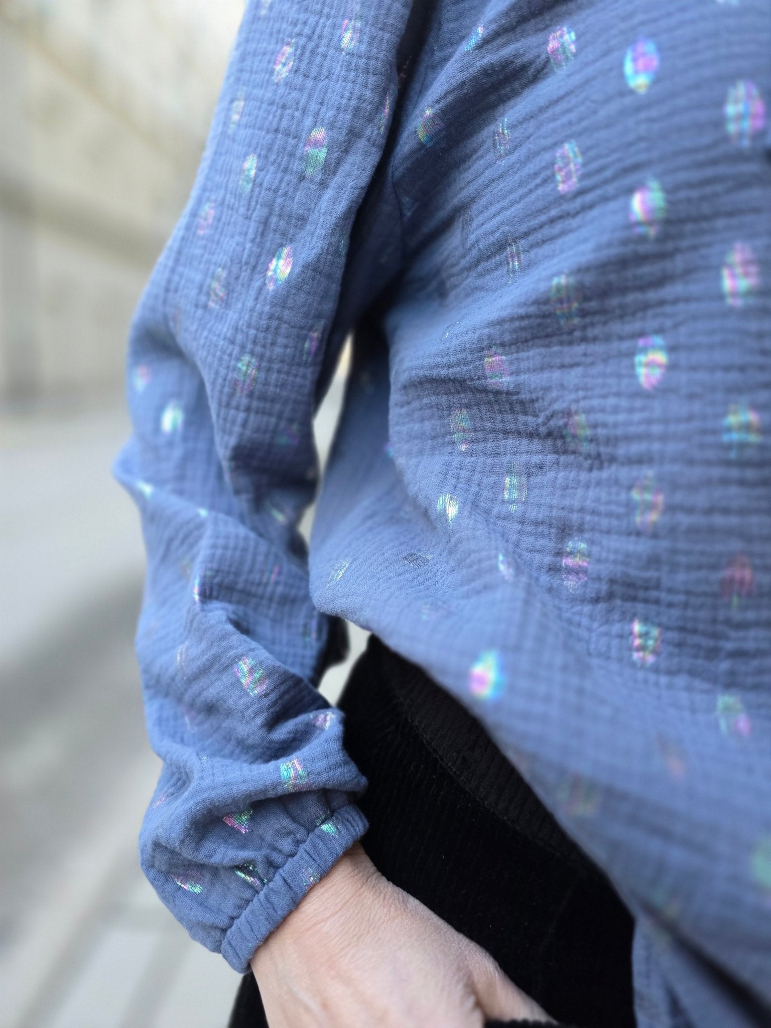 Blus Cozy Blå Sjöjungfru | Rino Blus i S från Rino Design Sthlm