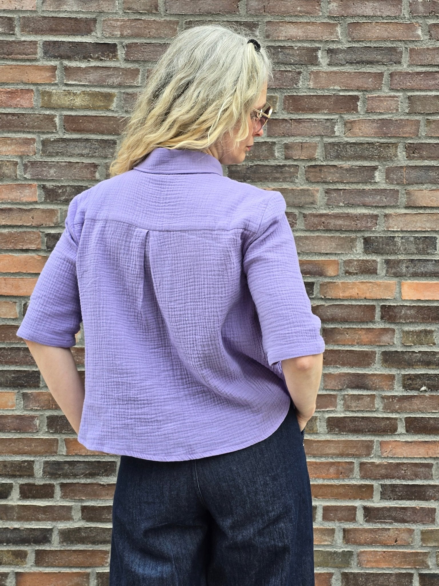 Blus Ljuslila Muslin | Rino Blus i S från Rino Design Sthlm