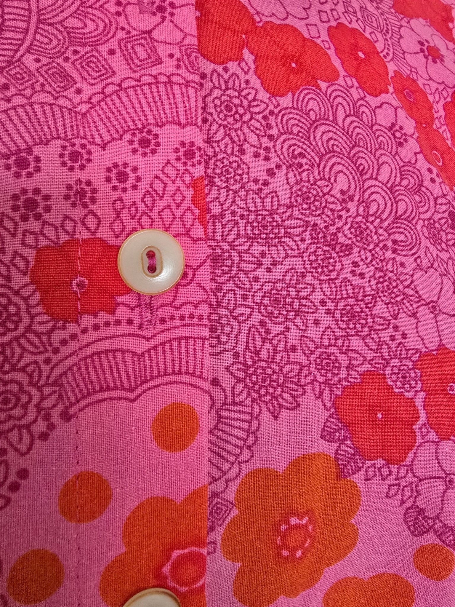 Blus Nätt Retro Röd/Rosa | Rino Blus i S/M från Rino Design Sthlm