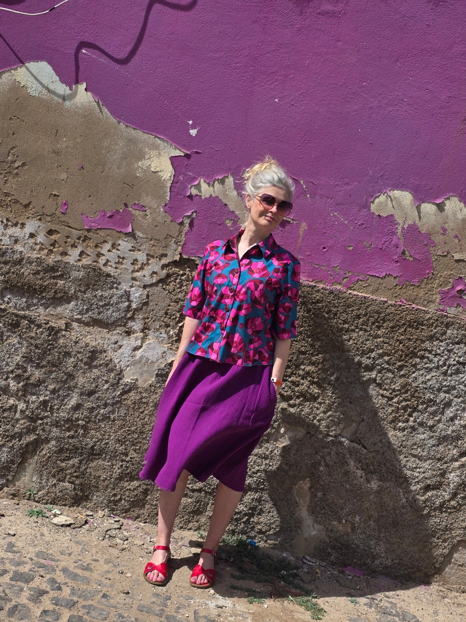 Blus Poppy Petrol | Rino Blus i S från Rino Design Sthlm