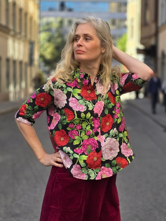 Blus Rosor lin - Rino Design Sthlm