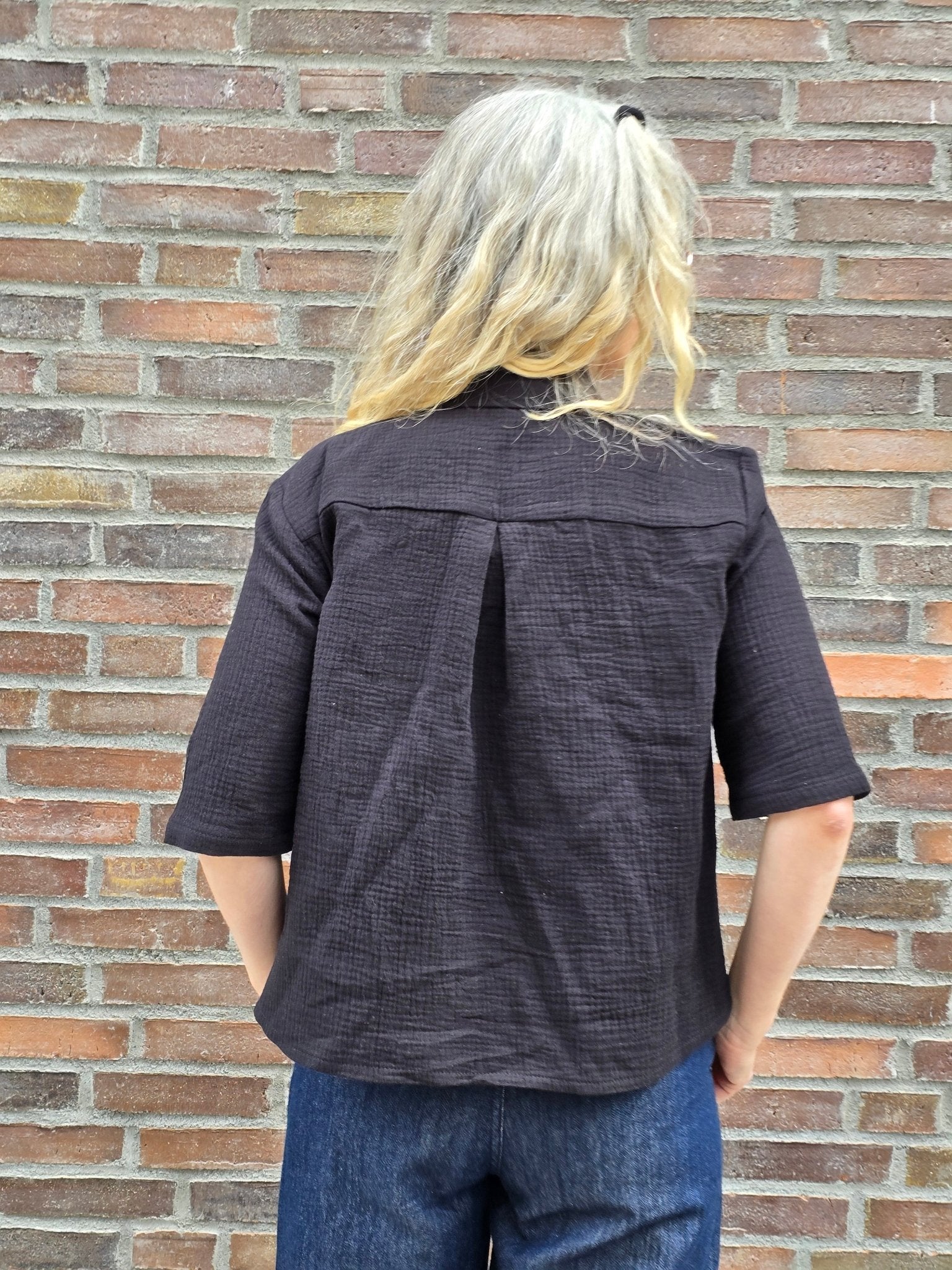 Blus Svart Muslin | Rino Blus i S från Rino Design Sthlm
