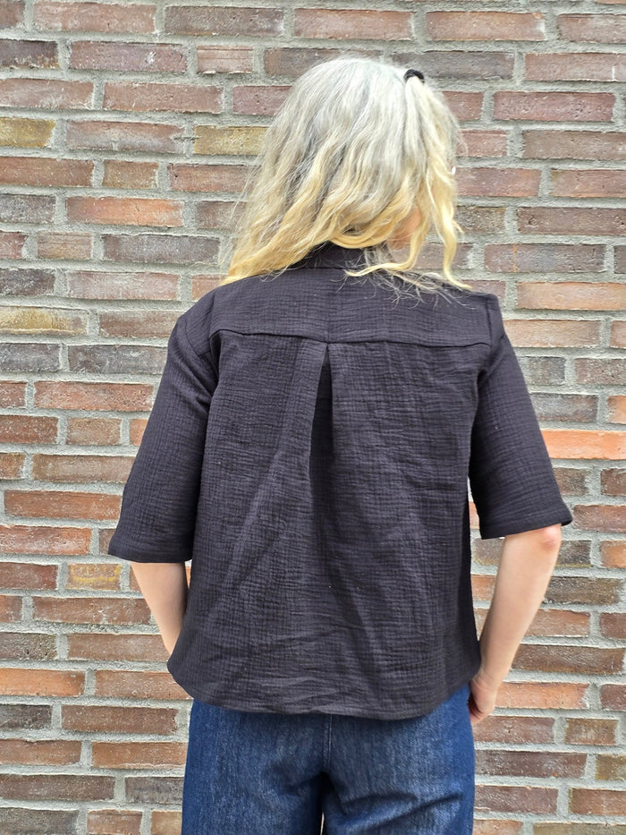 Blus Svart Muslin | Rino Blus i S från Rino Design Sthlm