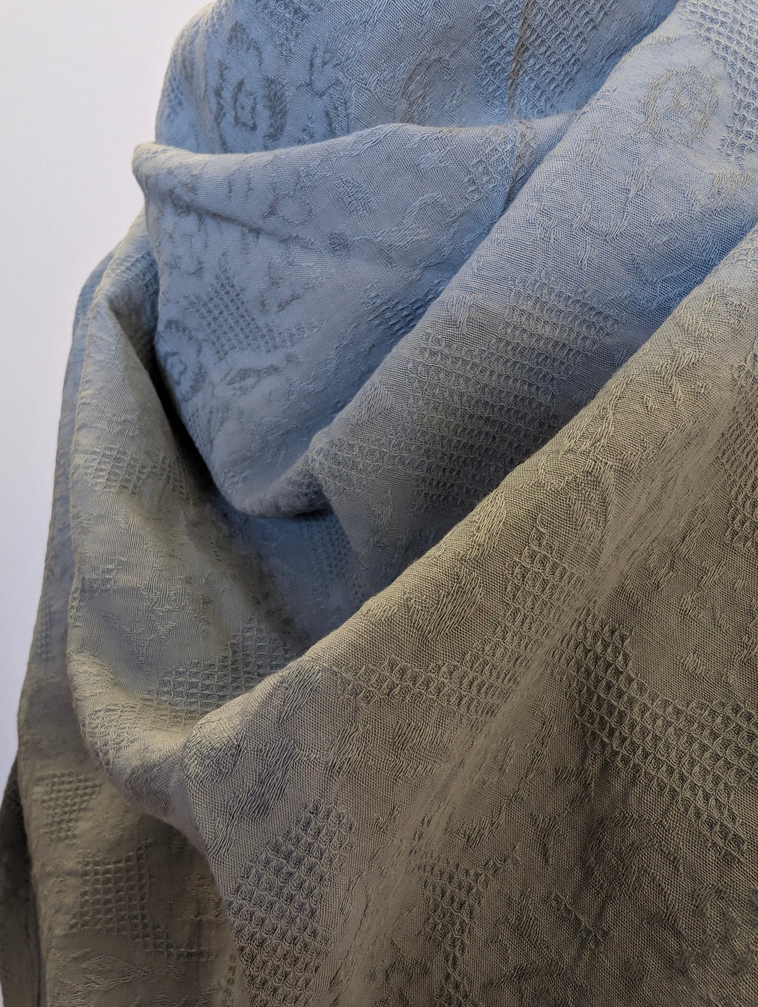 Bomullssjal Trekant Ljusblå | Rino Sjal i One size från Rino Design Sthlm