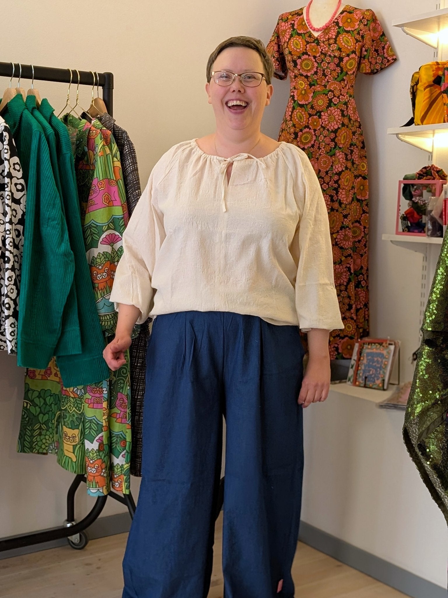 Byxor City Jeansblå | Rino Byxor i S från Rino Design Sthlm