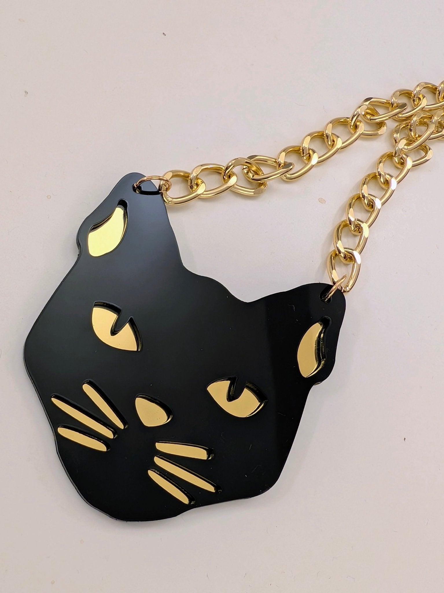 Halsband Katt - statement halsband akryl - Rino Design Sthlm