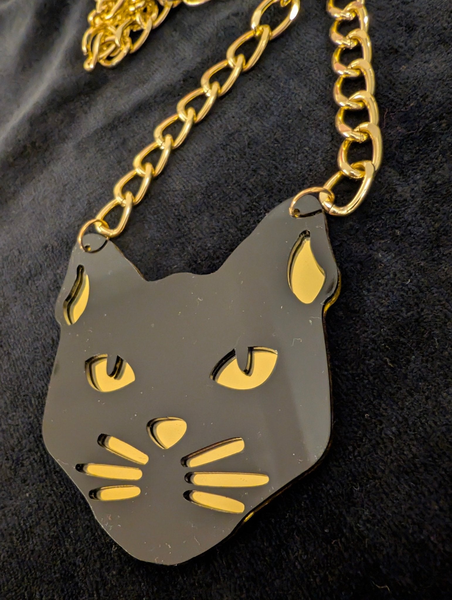 Halsband Katt - statement halsband akryl - Rino Design Sthlm