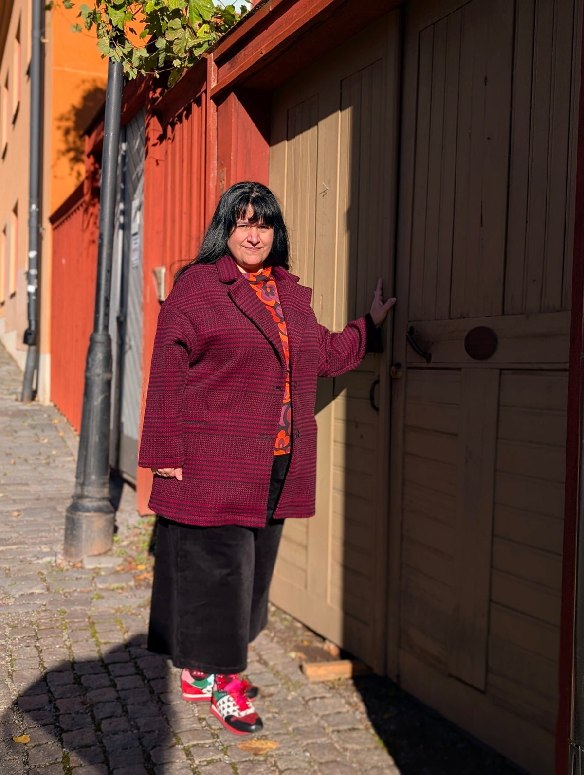 Jacka Oversized Röd Ull | Rino Kavaj oversized i Mellan från Rino Design Sthlm
