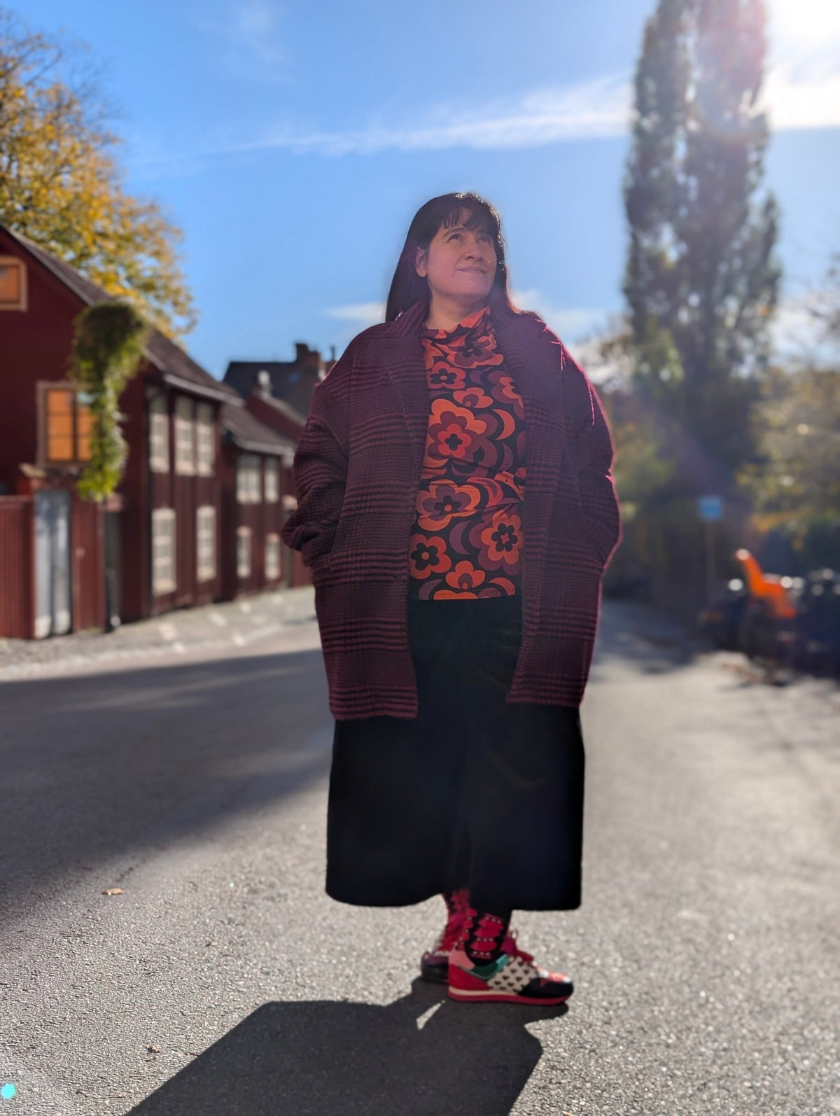 Jacka Oversized Röd Ull | Rino Kavaj oversized i Mellan från Rino Design Sthlm