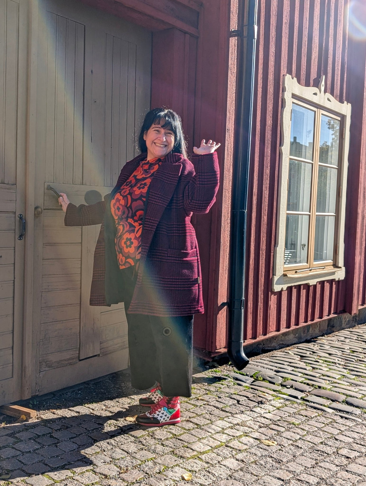 Jacka Oversized Röd Ull | Rino Kavaj oversized i Mellan från Rino Design Sthlm