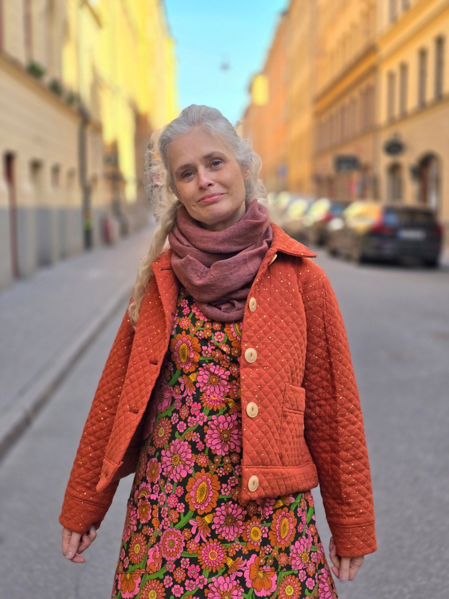 Jacka Quiltad Muslin Rost | Rino Jacka i S från Rino Design Sthlm