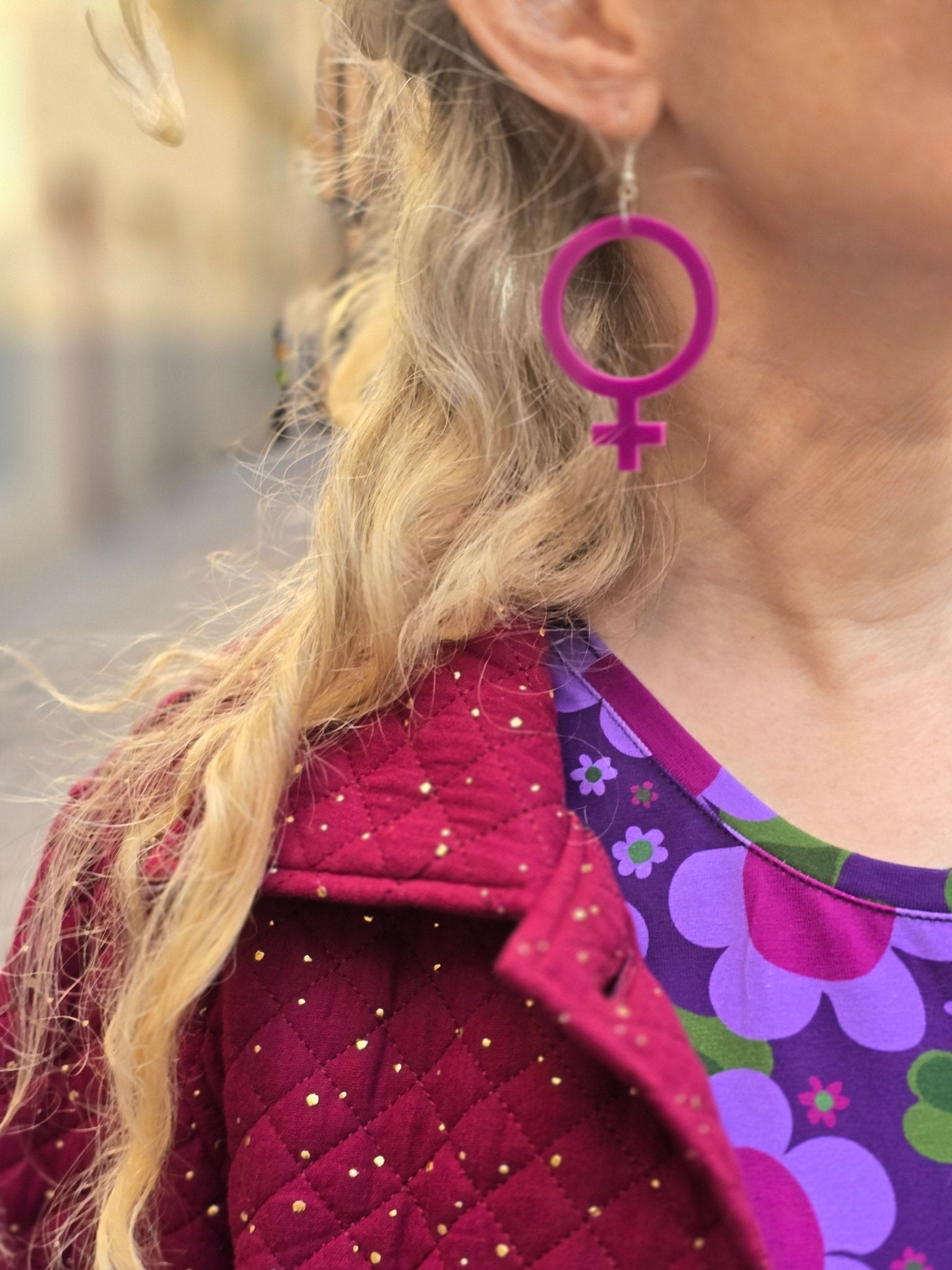 Jacka Quiltad Muslin Vinröd - Rino Design Sthlm