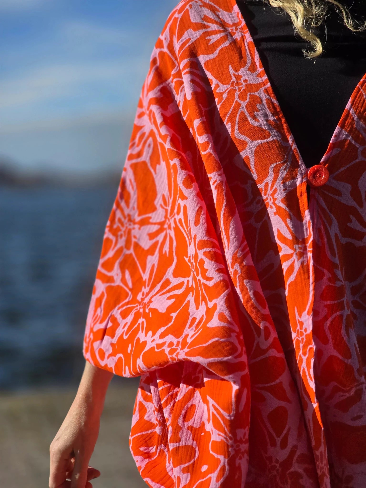Kaftan Wonder Woman Rosa - orange | Rino Kaftan muslin i One size från Rino Design Sthlm