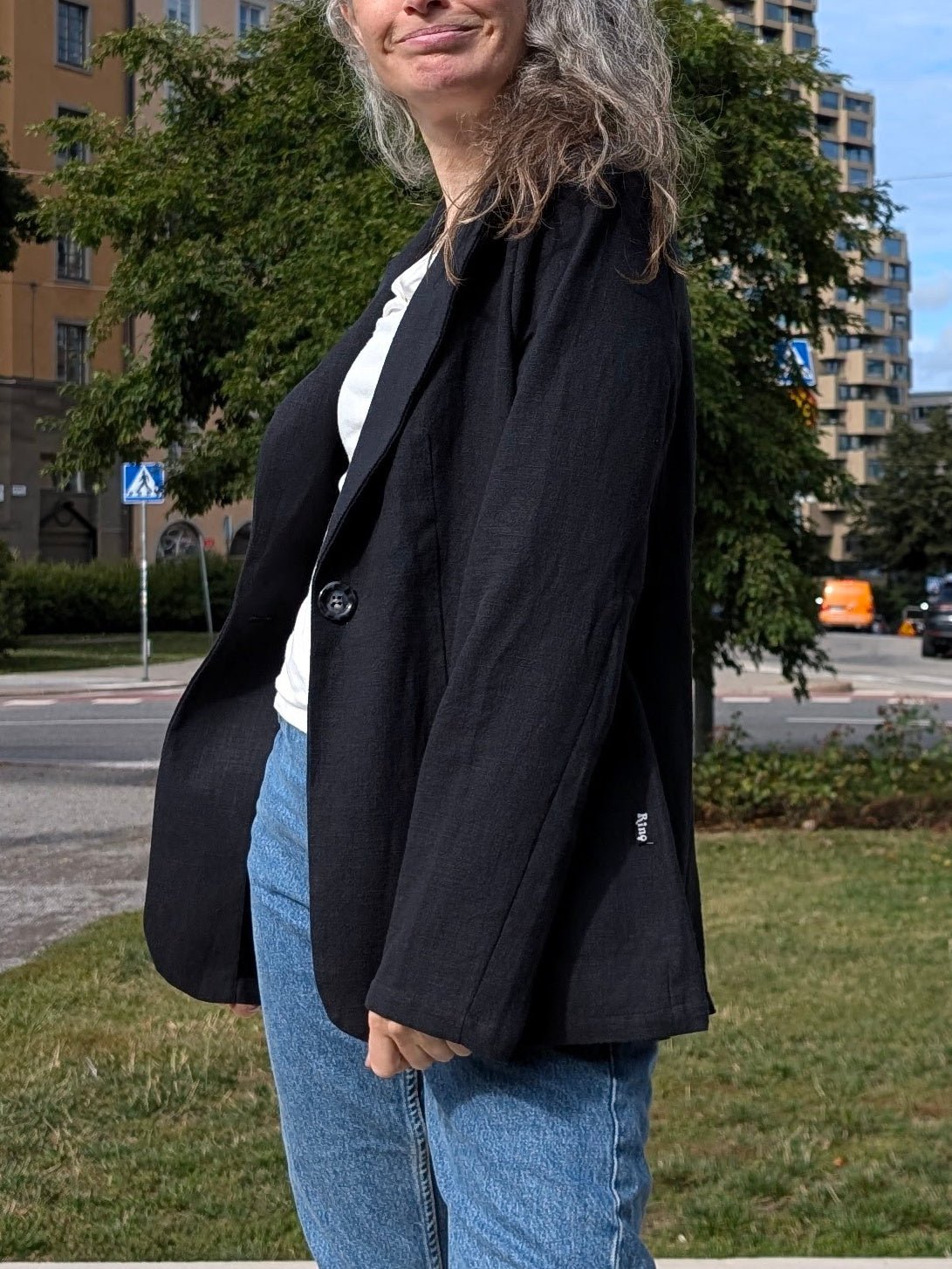 Kavaj Linne Kolsvart | Rino Kavaj i S från Rino Design Sthlm