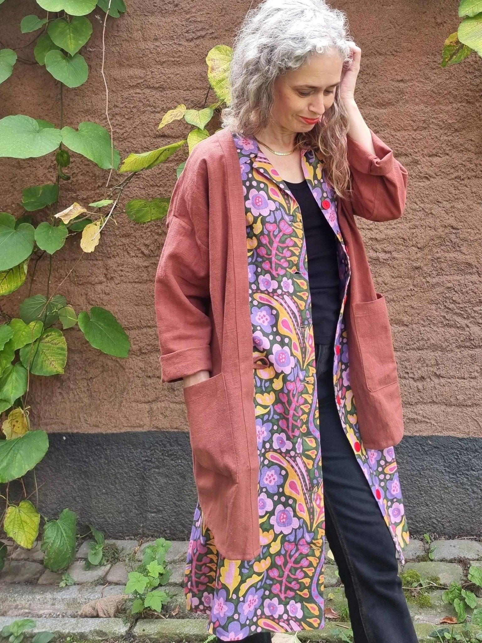 Kavaj Rostbrun | Rino Kavaj i One size från Rino Design Sthlm