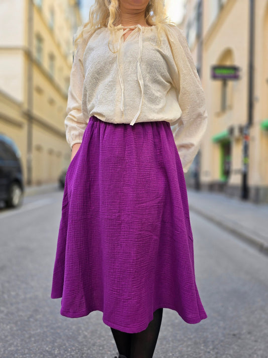 Kjol muslin Lila - Rino Design Sthlm