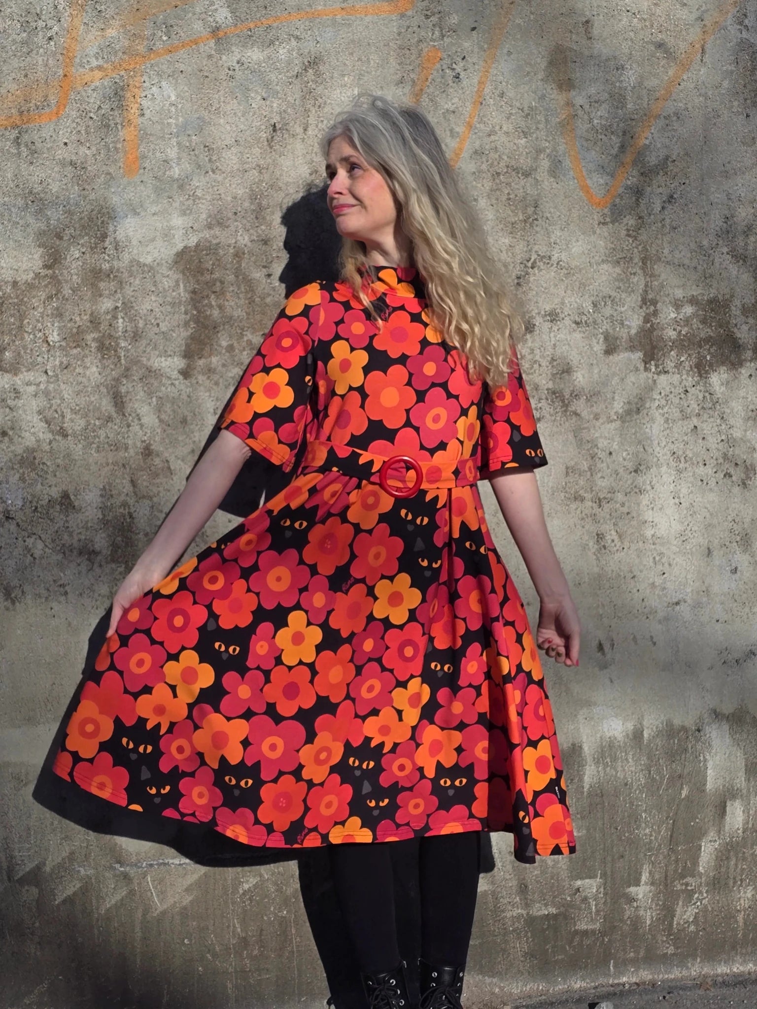 Klänning Gittan Tittut Orange | Rino Design Klänning i S från Rino Design Sthlm