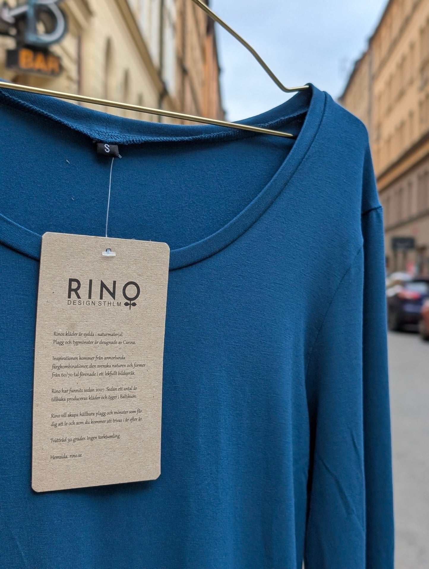 Långärmad tröja Bambu Petrol - Rino Design Sthlm