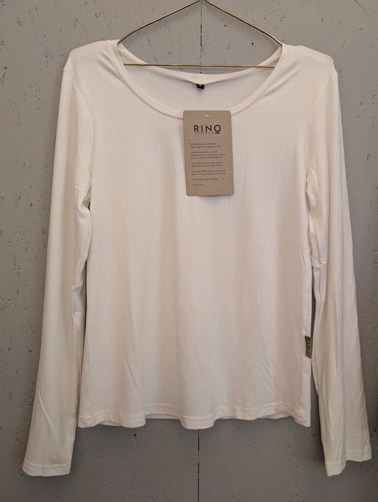 Långärmad tröja Bambu Vit - Rino Design Sthlm