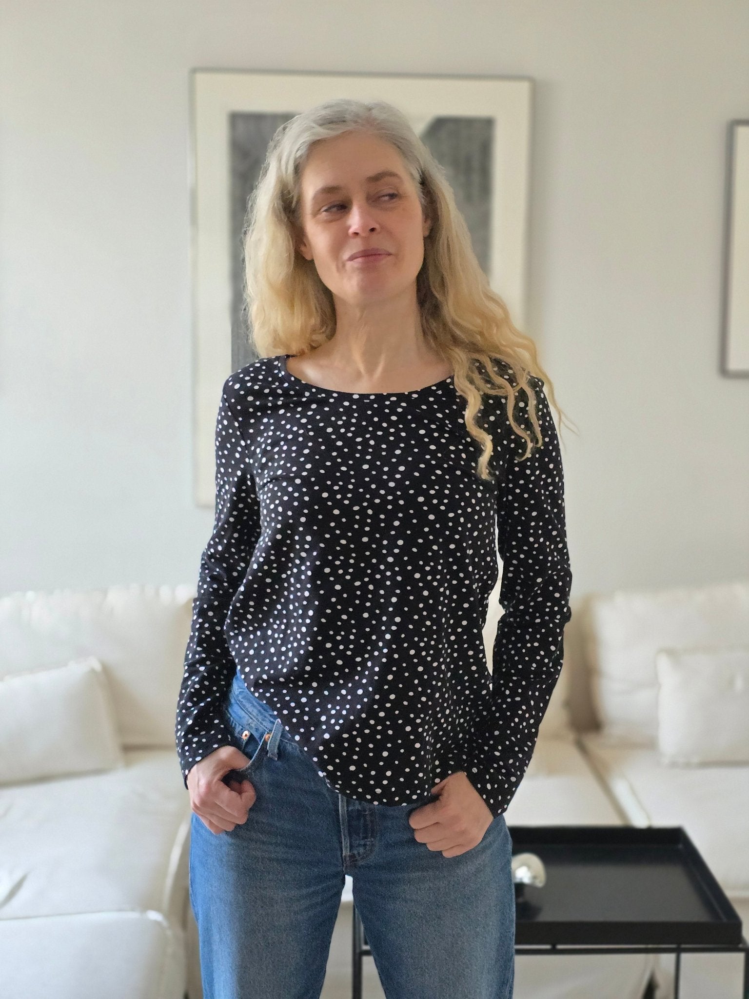 Långärmad tröja Prickig | Rino Långärmad tröja i S från Rino Design Sthlm