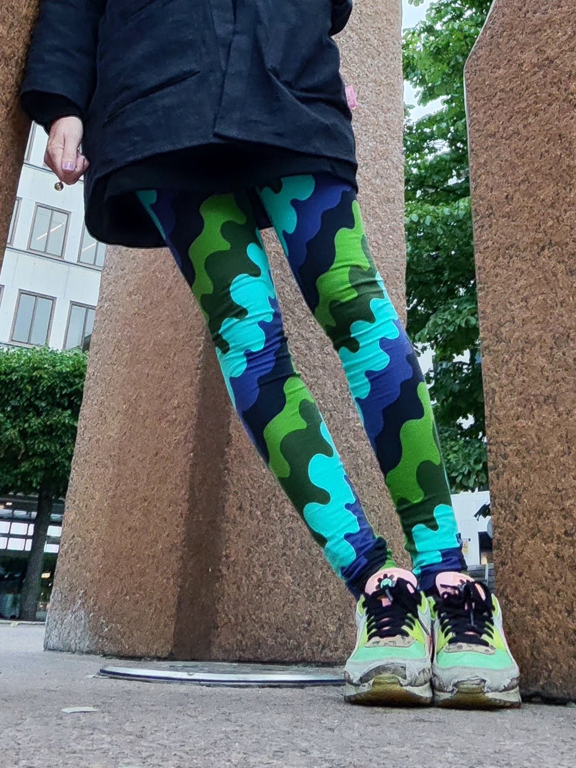 Leggings Krusning blå | Rino Leggings i S från Rino Design Sthlm