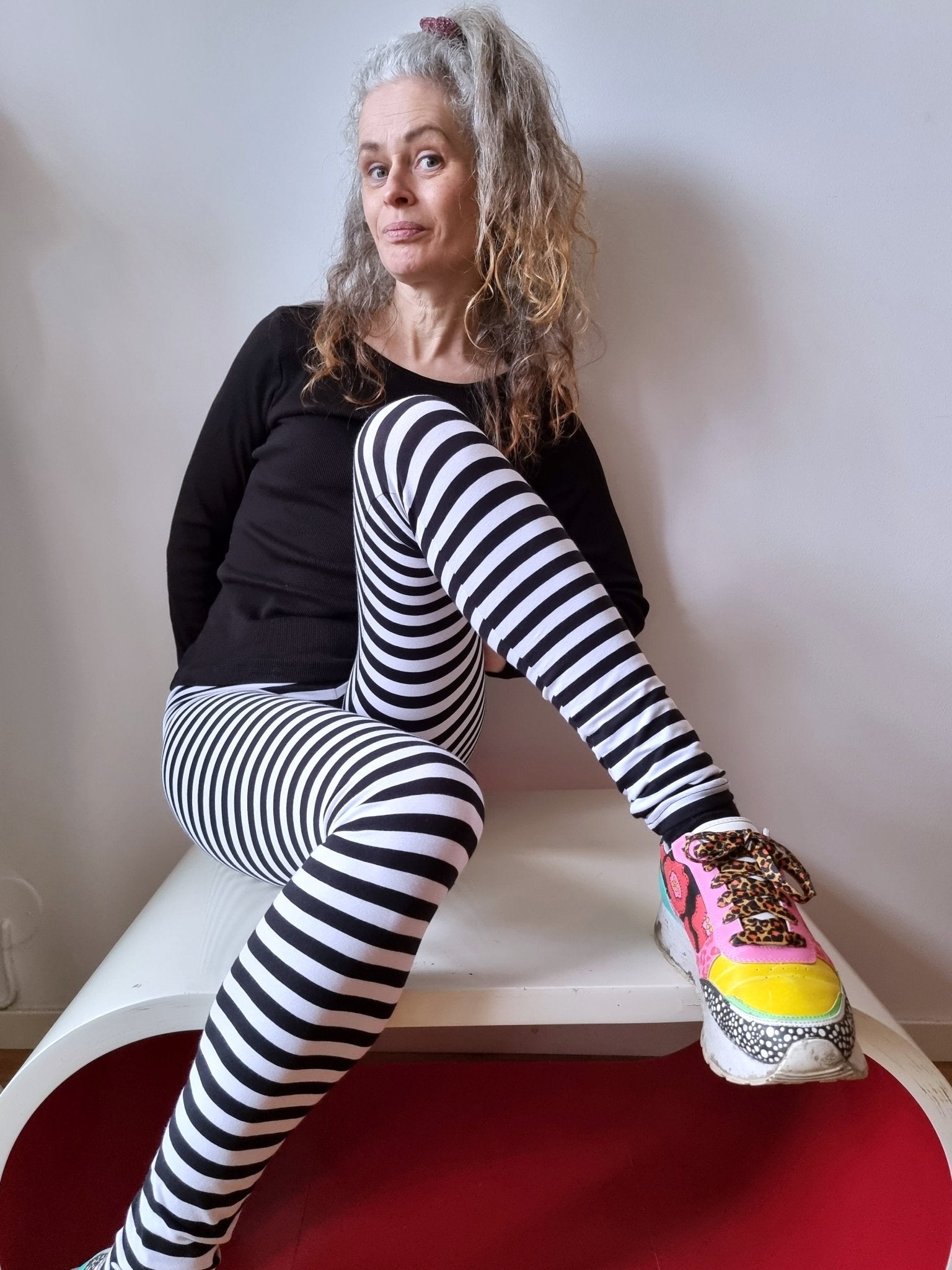 Leggings Randiga | Rino Leggings i S från Rino Design Sthlm