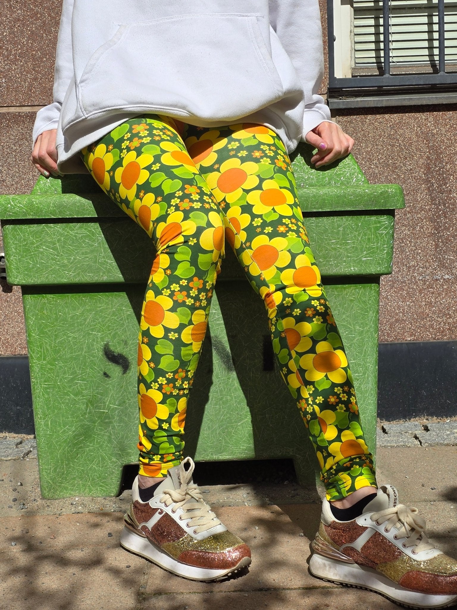 Leggings Gul Solblomma | Rino Leggings i S från Rino Design Sthlm