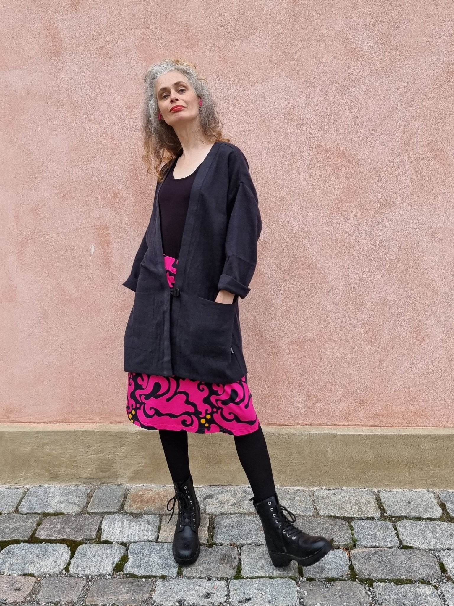 Kavaj Linne Svart | Rino Kavaj i One size från Rino Design Sthlm