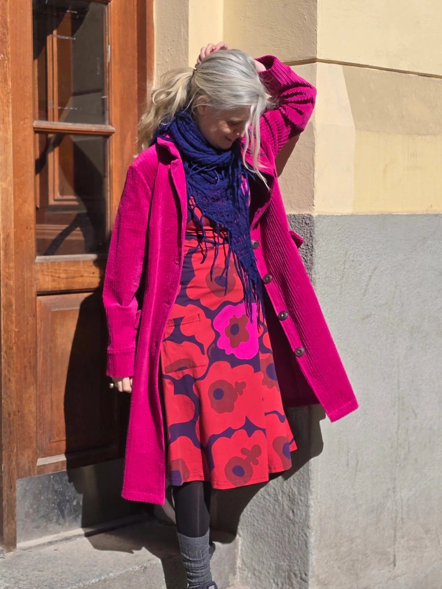 Manchesterkappa Cerise | Rino Kappa manchester i S från Rino Design Sthlm