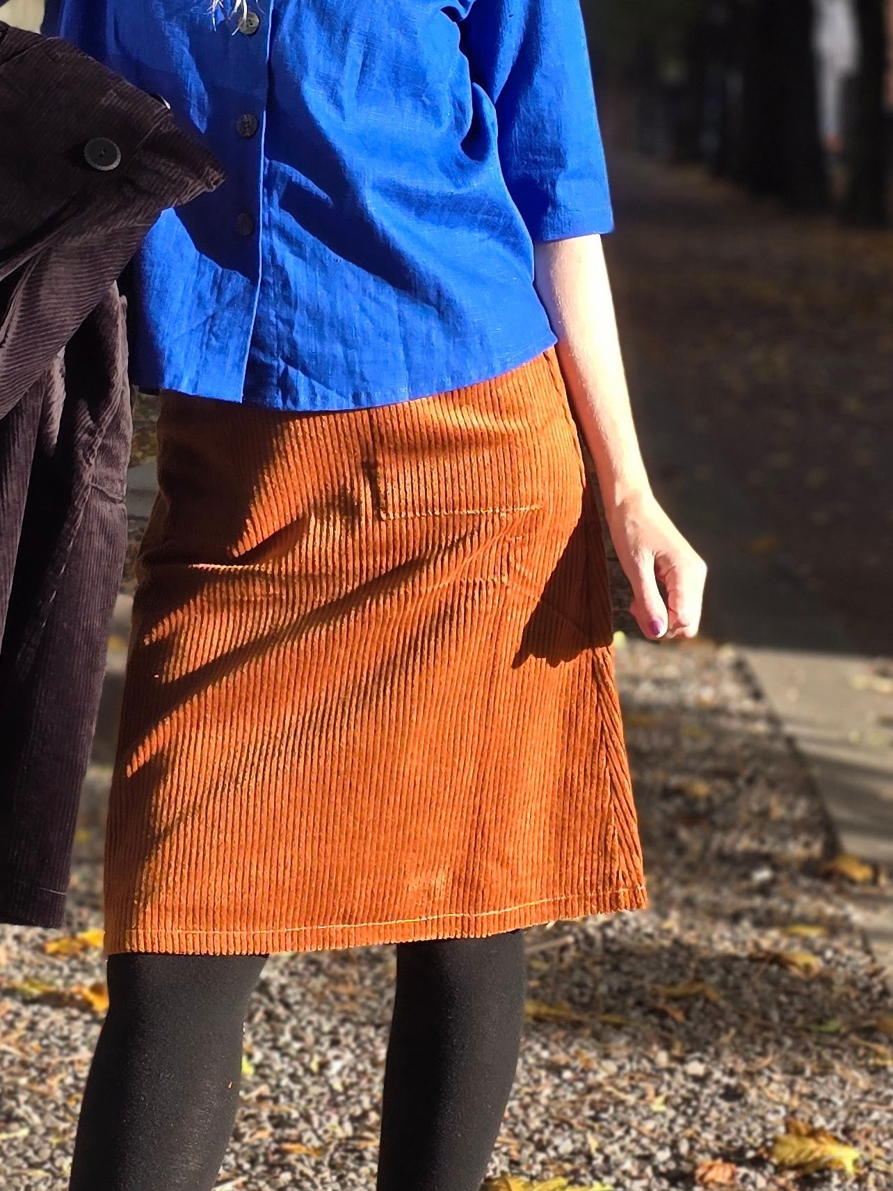 Manchesterkjol konjak - Rino Design Sthlm