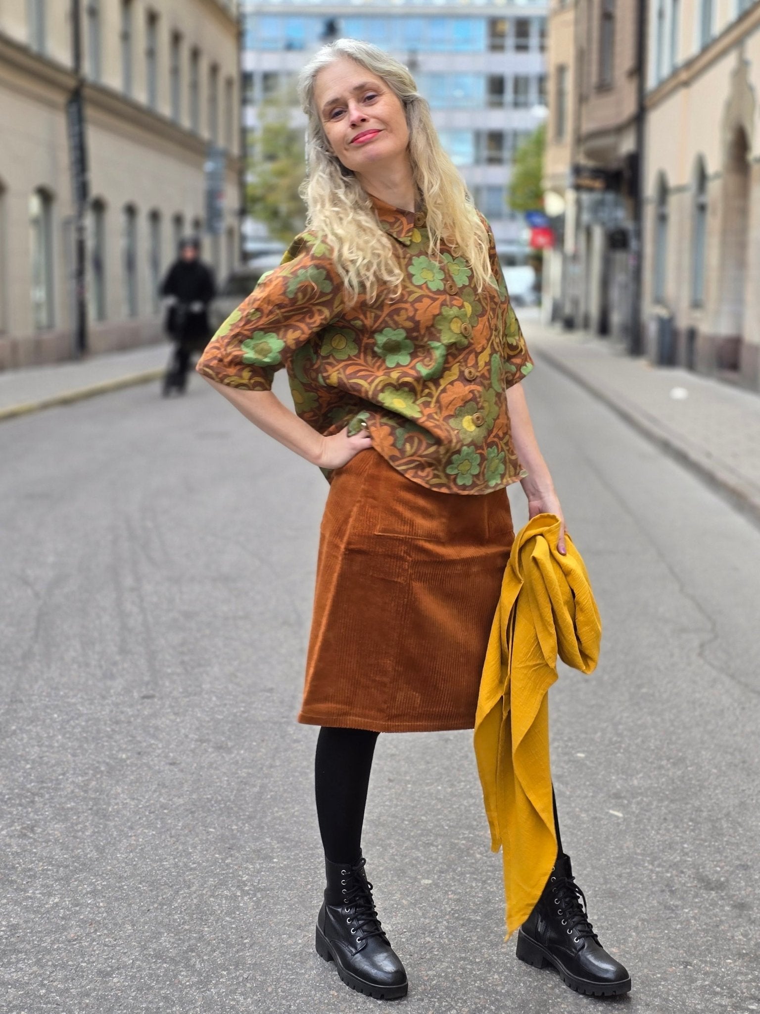 Manchesterkjol konjak - Rino Design Sthlm