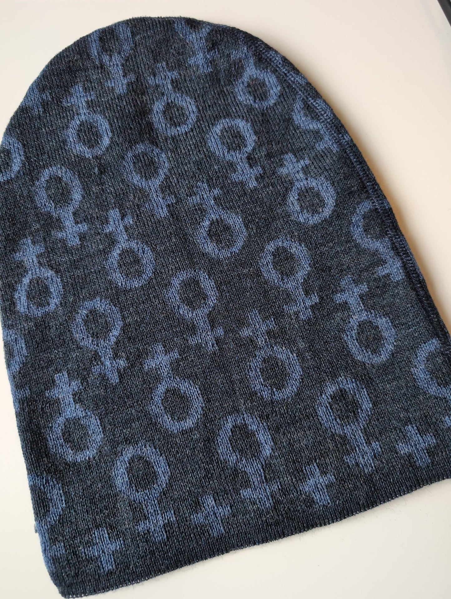 Mössa Ull Feminist Blå - Rino Design Sthlm