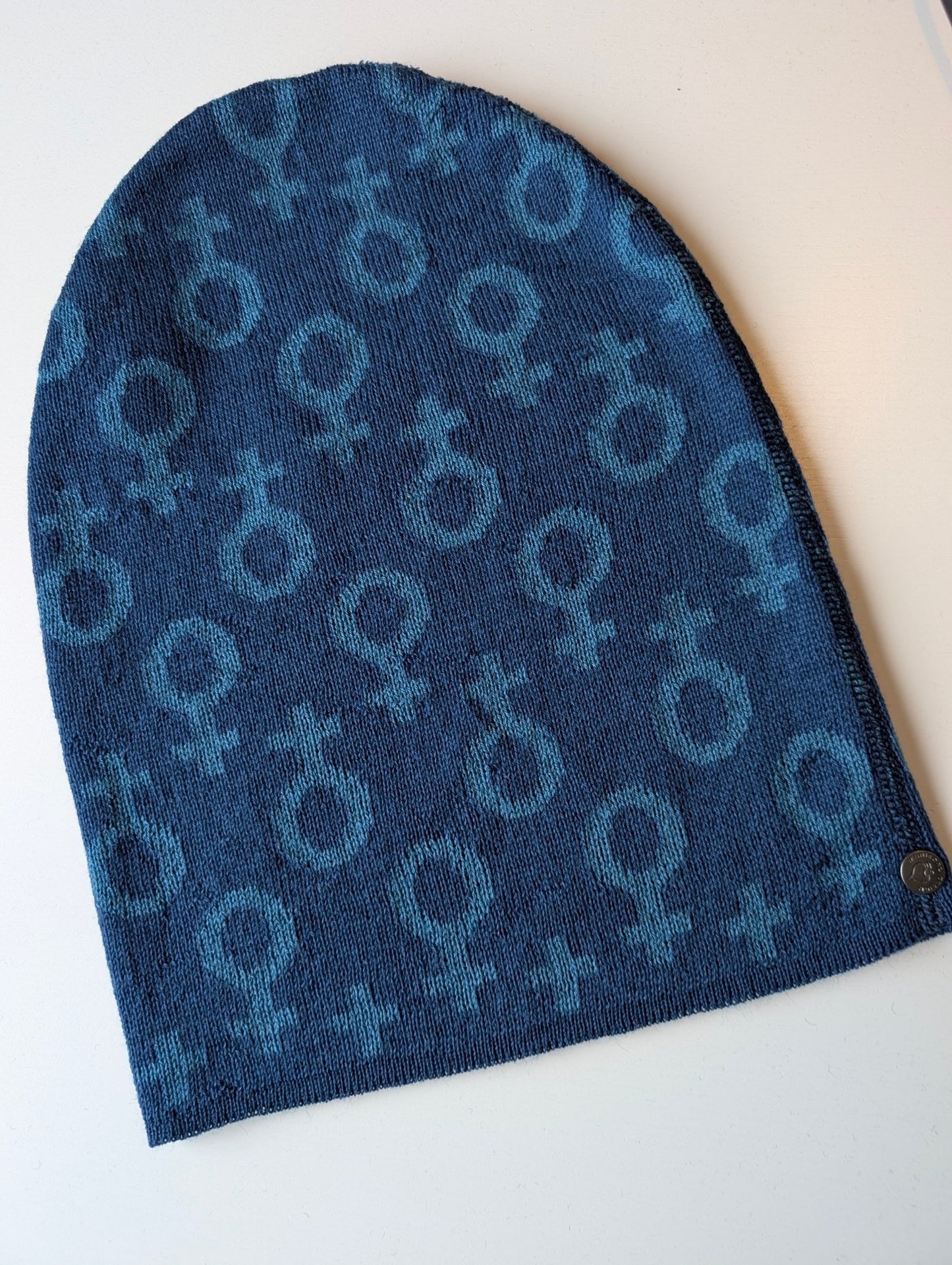 Mössa Ull Feminist Petrol - Rino Design Sthlm