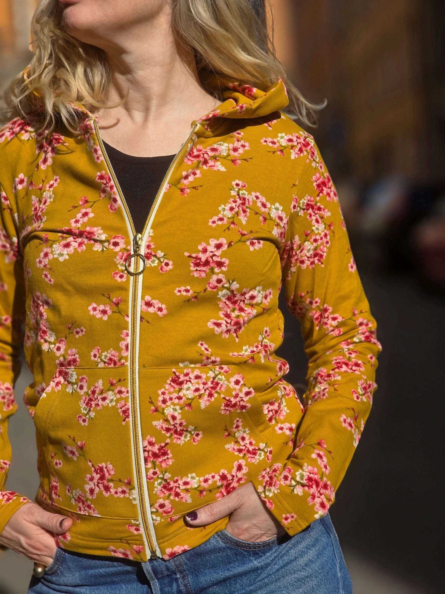 Munkjacka / Hoodie Körsbärsblom | Rino Munkjacka i S från Rino Design Sthlm