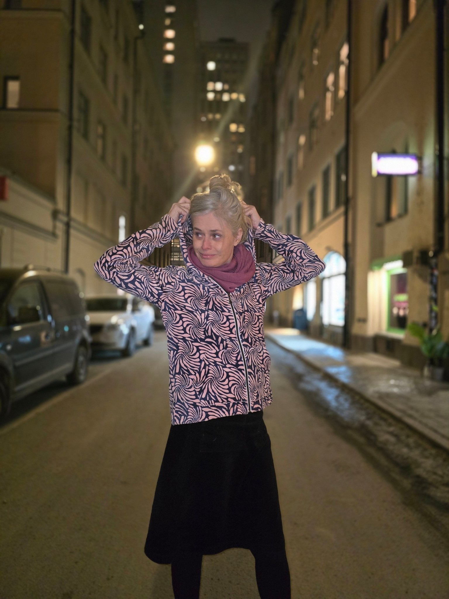Munkjacka / Hoodie Velour Ljuslila | Rino Munkjacka i S från Rino Design Sthlm