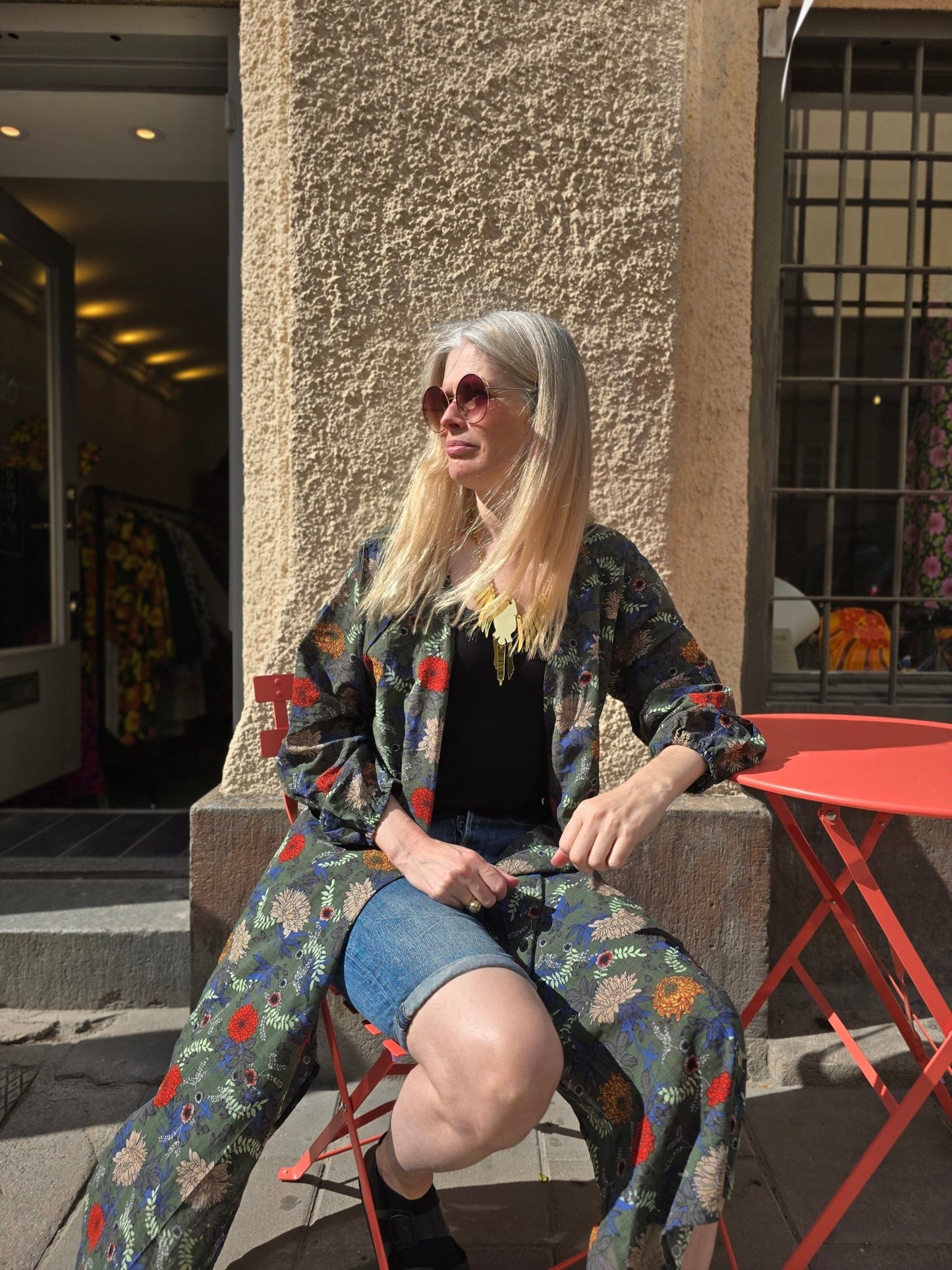 Omlottklänning Mörkgrön sval sommarklänning - Rino Design Sthlm