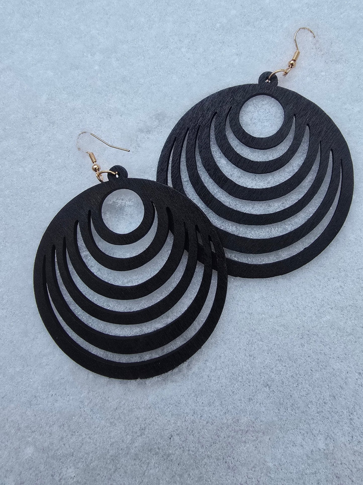 Örhängen Cirklar Svart - Rino Design AB