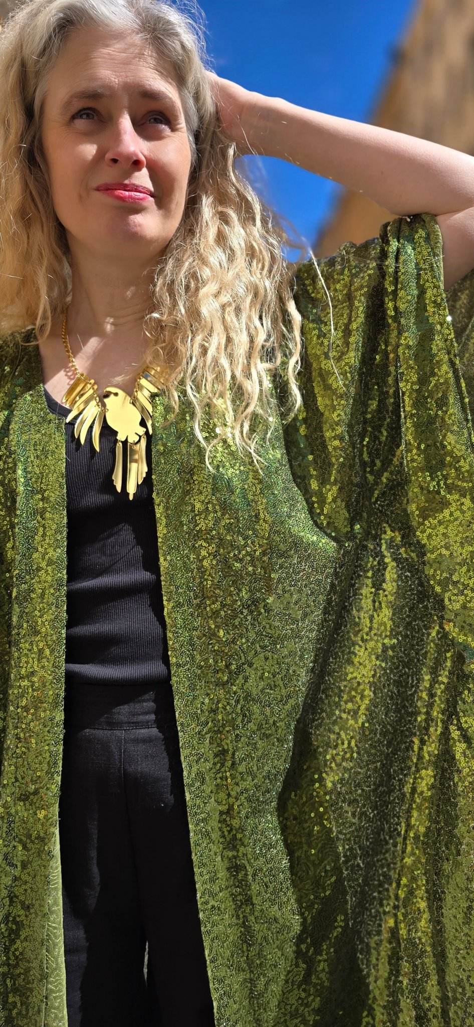 Paljett kaftan / paljettklänning - Rino Design Sthlm