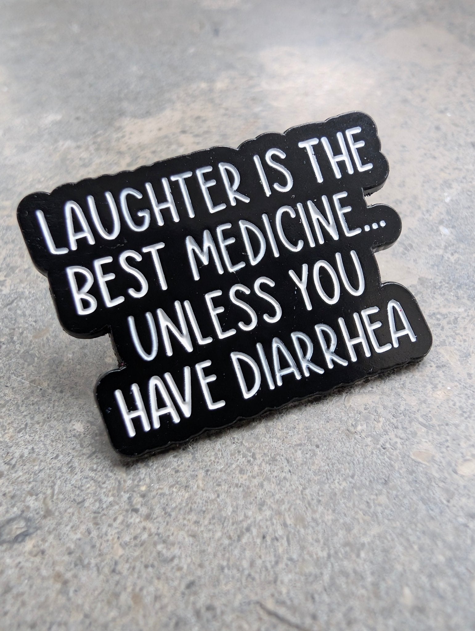Pin Laughter is the best medicine Pins i One size från Rino Design Sthlm