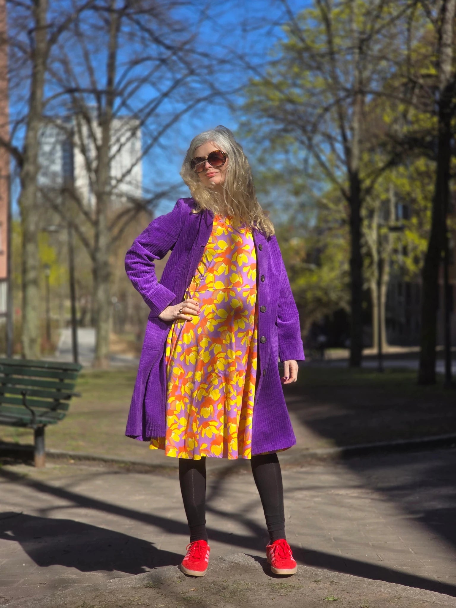 Pionklänning Blomster LilaGul | Rino Klänning i S från Rino Design Sthlm