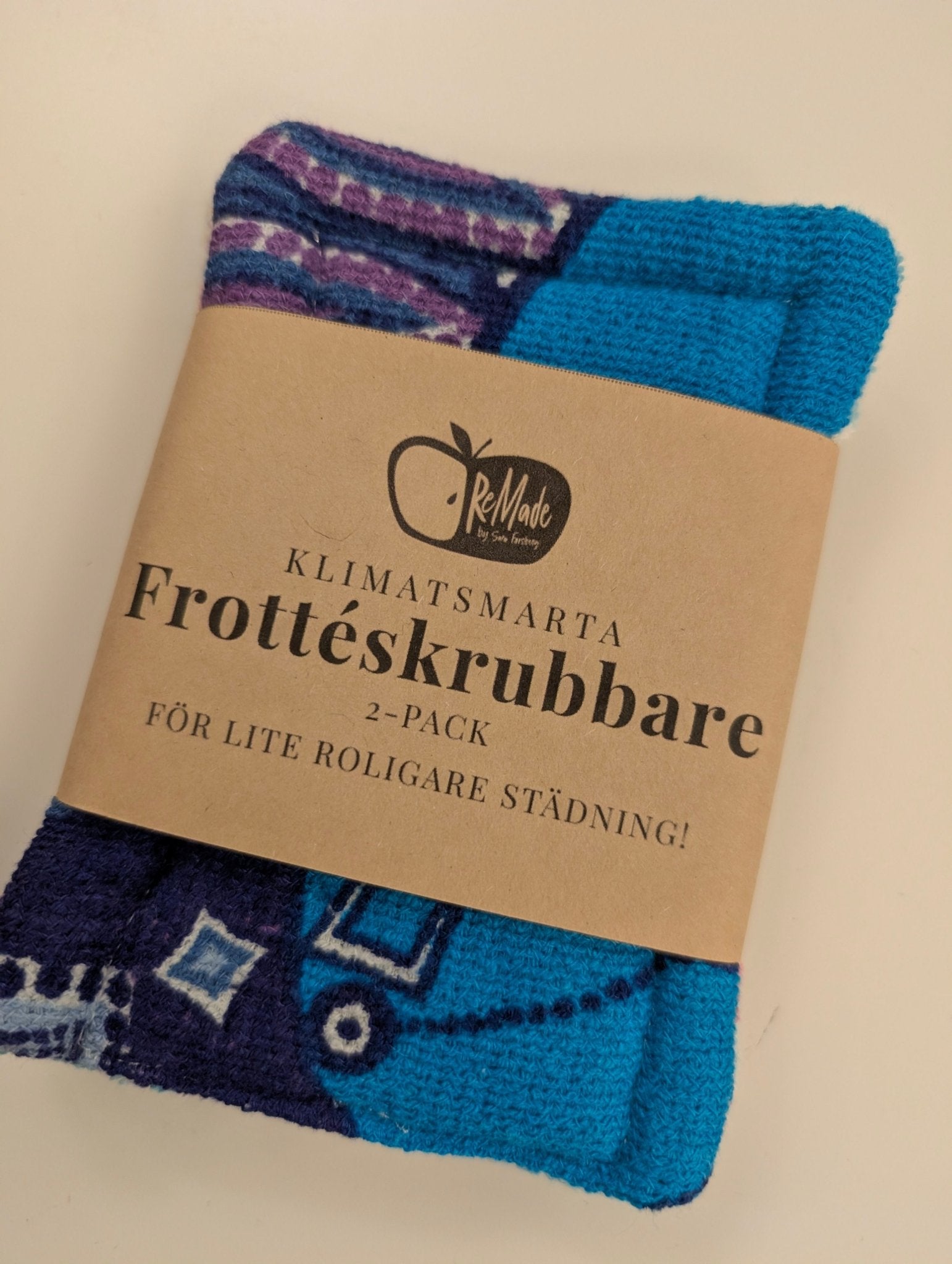 Retro frotteskrubbare blå 2pack | Rino Skrubb i One size från Rino Design Sthlm