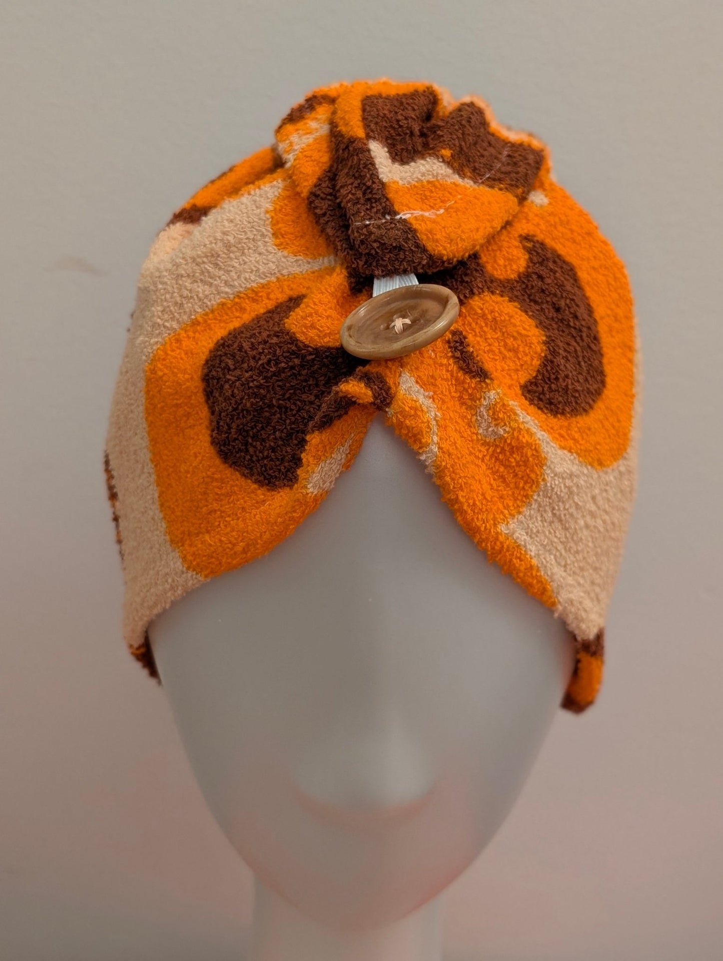 Retro turban i frotte Grön - Rino Design Sthlm